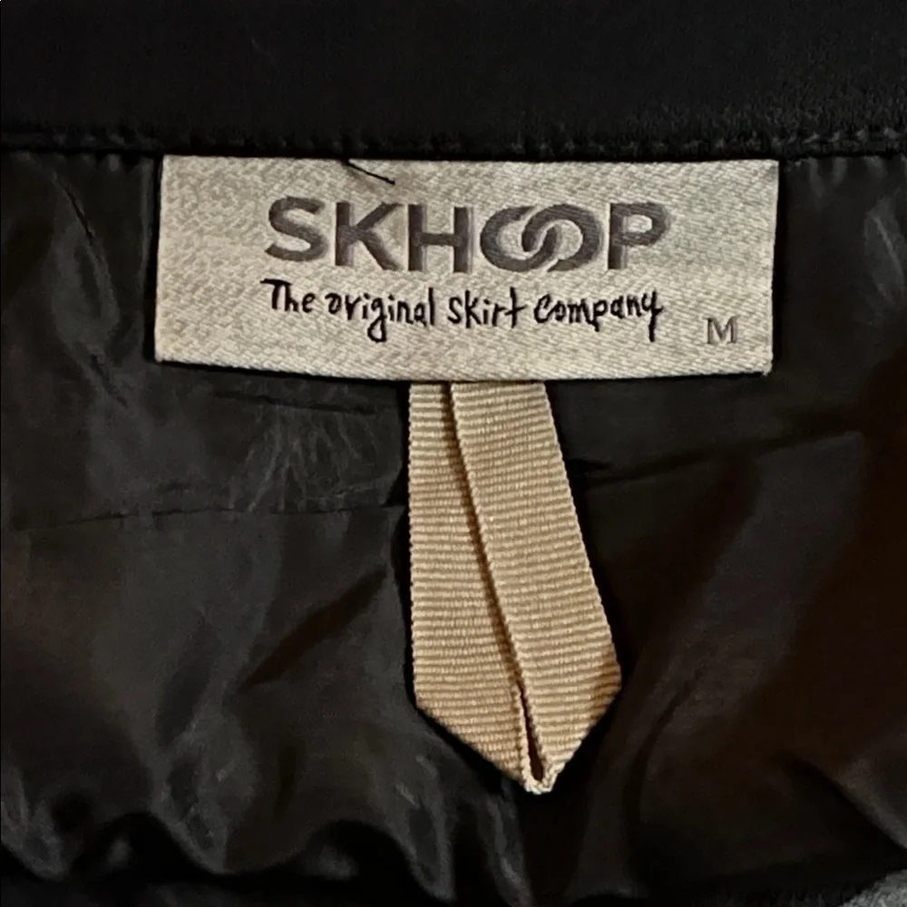 Skhoop Patsy Short Skirt Black Brown Green Woven Knit Sweden Scandinavian Size M - Picture 11 of 12